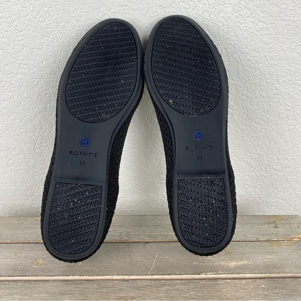 Rothy's Rothy Rothys The Loafer Black Knit Slip-On Flat Shoes Women's Size 11 - Picture 5 of 11